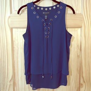 INC navy & gold tank